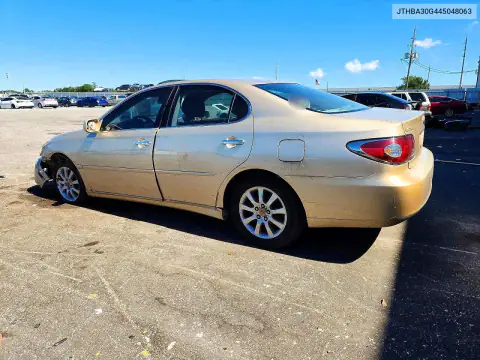 JTHBA30G445048063 — 2004 Lexus ES, фото 2 с аукциона Copart, Передняя часть