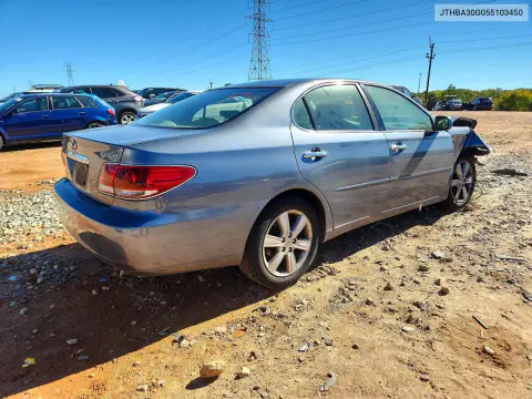 2005 Lexus Es 330 VIN JTHBA30G055103450 фото 3