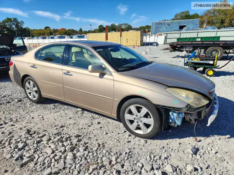 2006 Lexus Es 330 VIN JTHBA30G165147894 фото 4