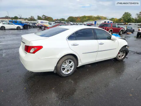 JTHBJ46GX72045316 — 2007 Lexus ES, фото 3 с аукциона Copart, Передняя часть