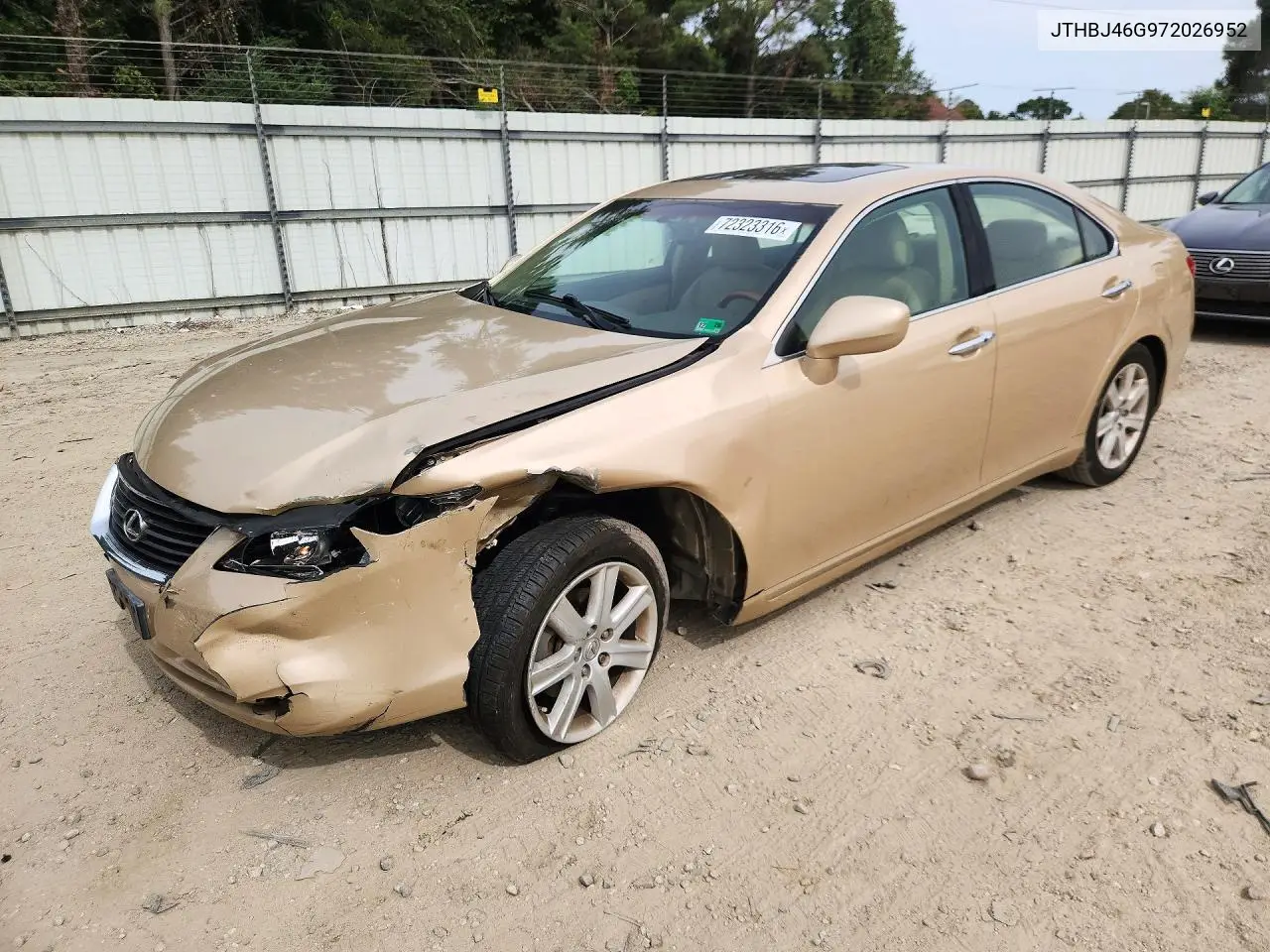 2007 Lexus Es 350 VIN JTHBJ46G972026952 фото 1