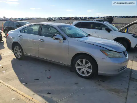 2007 Lexus Es 350 VIN JTHBJ46G172036178 фото 4