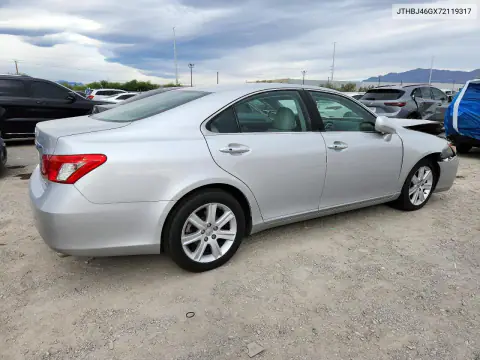 JTHBJ46GX72119317 — 2007 Lexus ES, фото 3 с аукциона Copart, Передняя часть