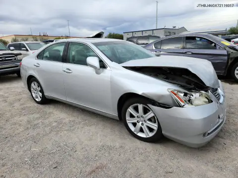 JTHBJ46GX72119317 — 2007 Lexus ES, фото 4 с аукциона Copart, Передняя часть