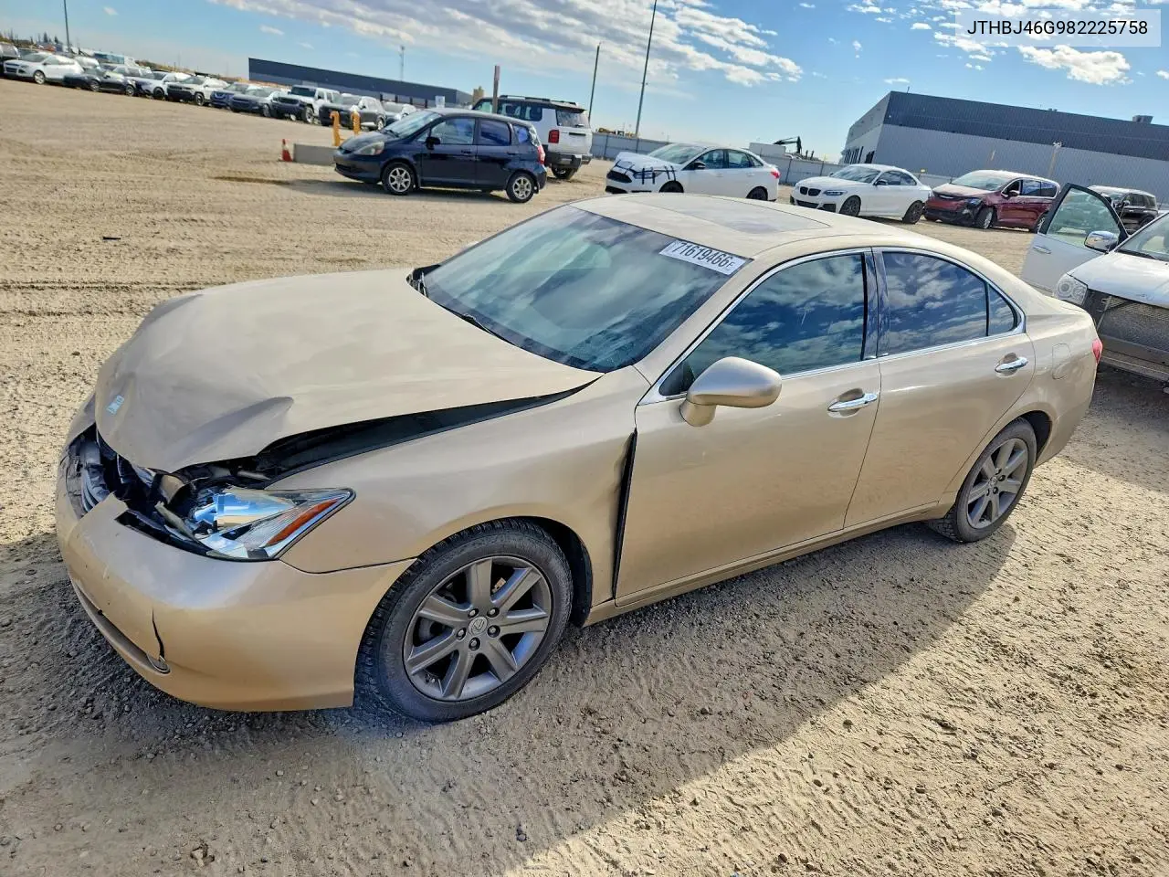 2008 Lexus Es 350 VIN JTHBJ46G982225758 фото 1