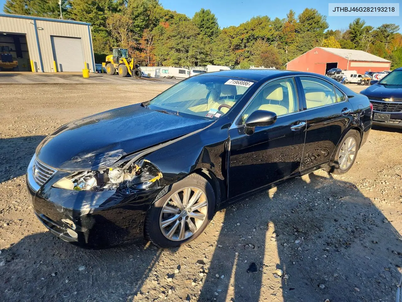 JTHBJ46G282193218 Lexus ES 2008 — повреждение Передняя часть, фото до ремонта