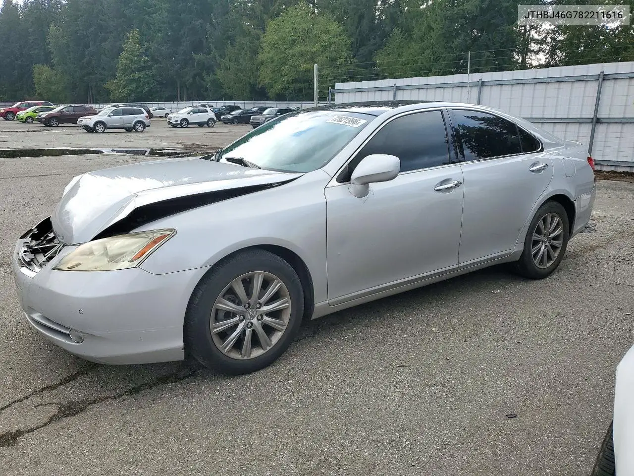 2008 Lexus Es 350 VIN JTHBJ46G782211616 фото 1