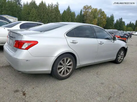 2008 Lexus Es 350 VIN JTHBJ46G782211616 фото 3