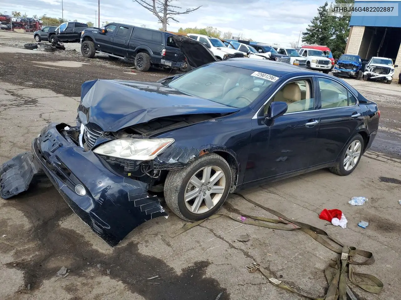 JTHBJ46G482202887 Lexus ES 2008 — повреждение Передняя часть, фото до ремонта