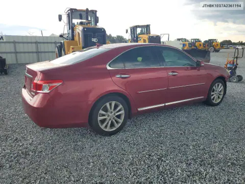 2010 Lexus Es 350 VIN JTHBK1EG7A2361194 фото 3