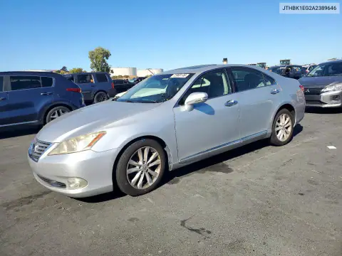 JTHBK1EG2A2389646 — 2010 Lexus ES, Естественный износ, фото до ремонта