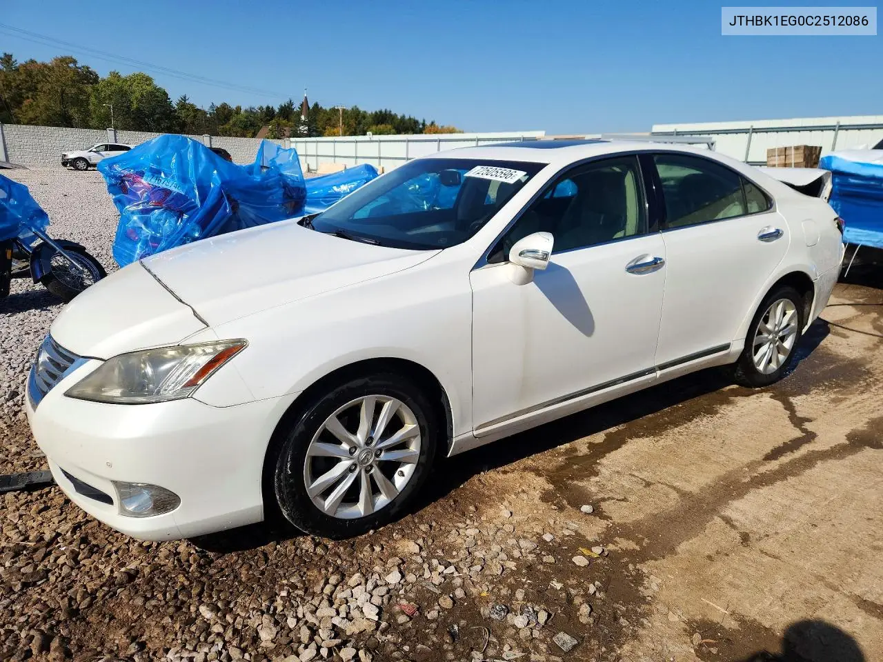 2012 Lexus Es 350 VIN JTHBK1EG0C2512086 фото 1