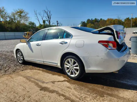 2012 Lexus Es 350 VIN JTHBK1EG0C2512086 фото 2