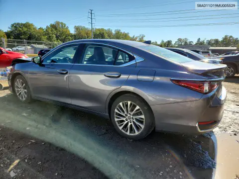 2021 Lexus Es 250 Base VIN 58AD11D19MU005529 фото 2