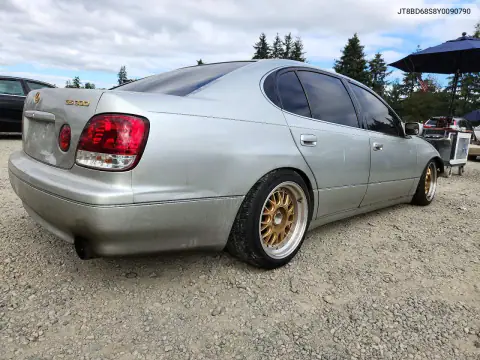 JT8BD68S8Y0090790 — 2000 Lexus GS 300, фото 3 с аукциона Copart, Передняя часть