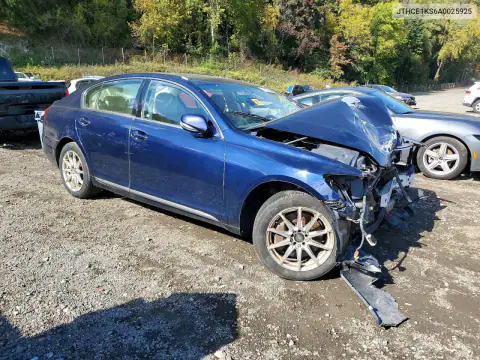 JTHCE1KS6A0025925 — 2010 Lexus GS, фото 4 с аукциона Copart, Передняя часть