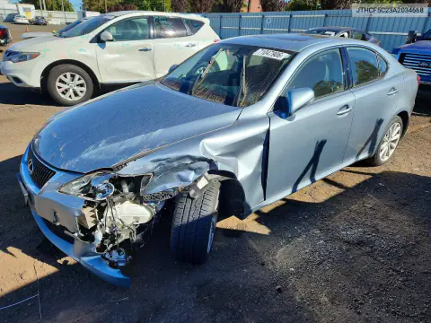 JTHCF5C23A2034668 — 2010 Lexus IS, Передняя часть, фото до ремонта