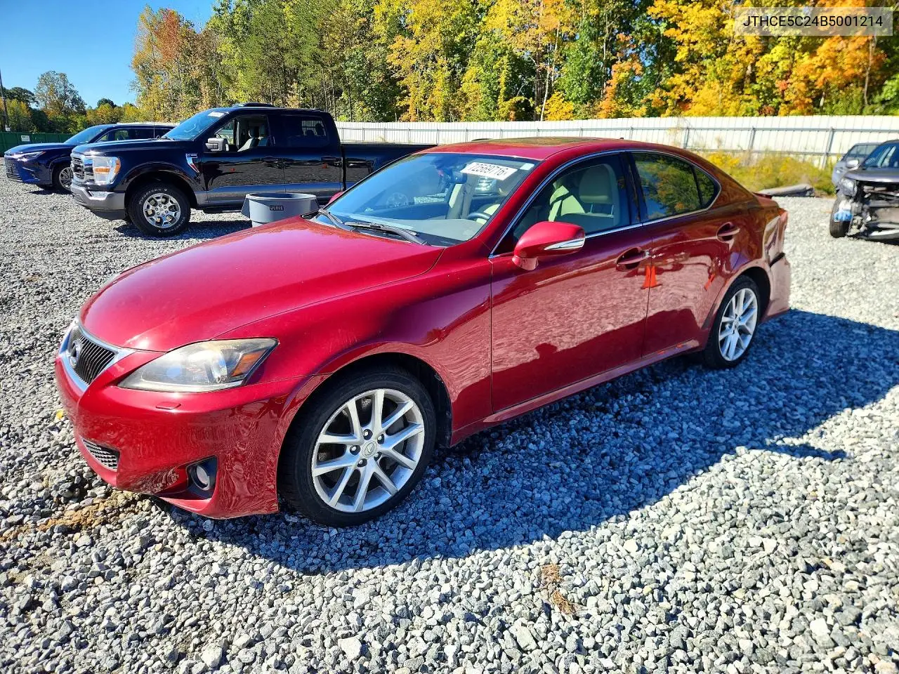 2011 Lexus Is 350 VIN JTHCE5C24B5001214 фото 1