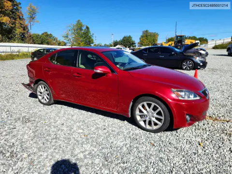 2011 Lexus Is 350 VIN JTHCE5C24B5001214 фото 4