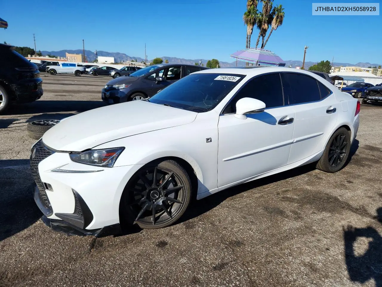 2017 Lexus Is 200T VIN JTHBA1D2XH5058928 фото 1