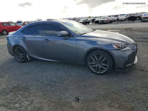 2017 Lexus Is 200T VIN JTHBA1D22H5040035 фото 4