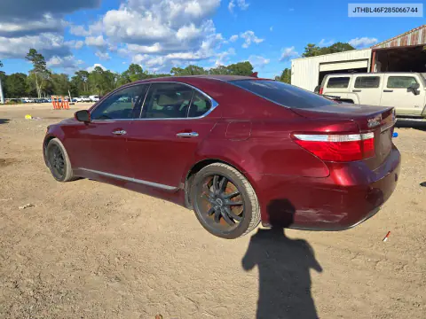 2008 Lexus Ls 460 VIN JTHBL46F285066744 фото 2