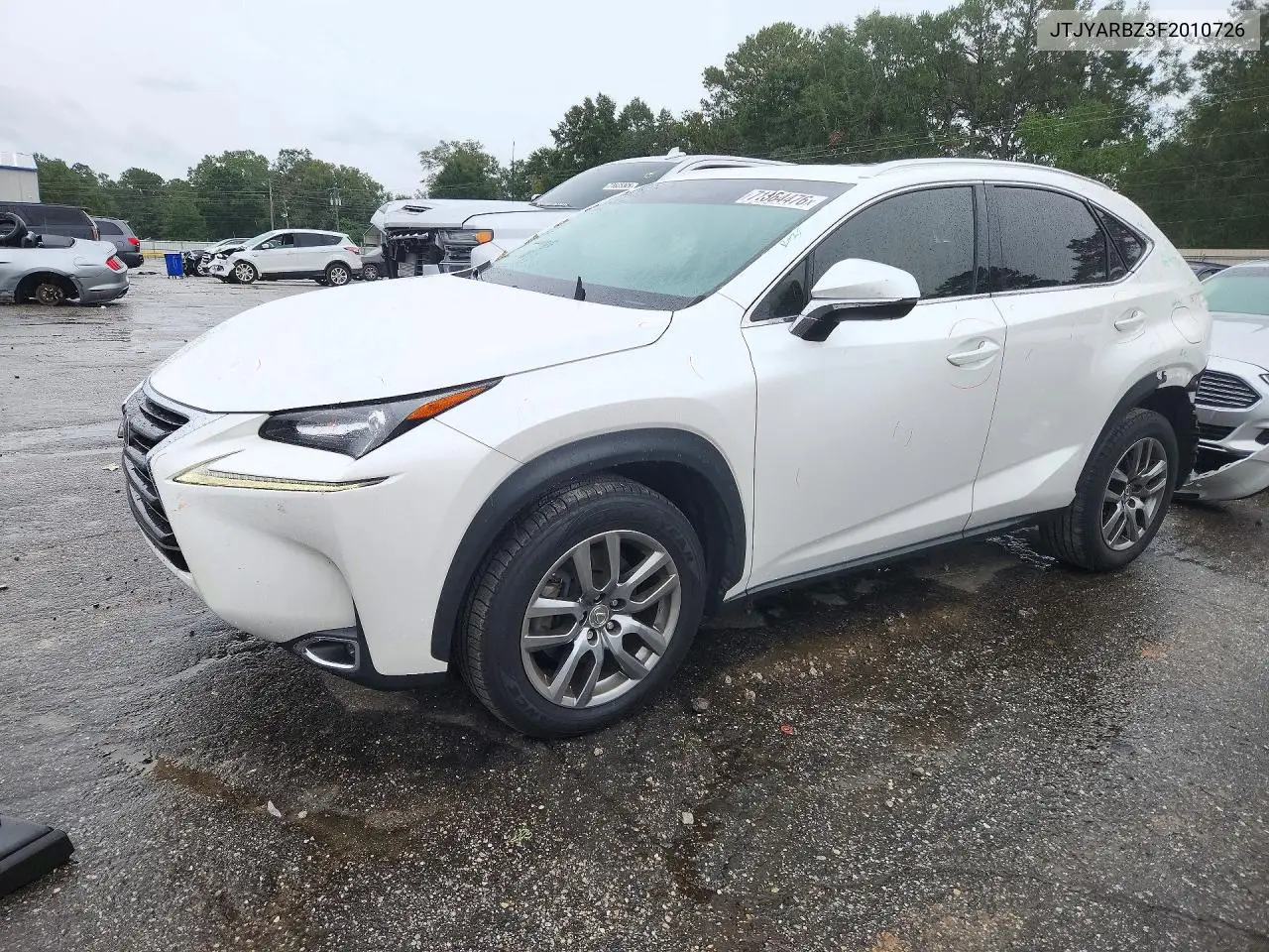 2015 Lexus Nx VIN JTJYARBZ3F2010726 фото 1