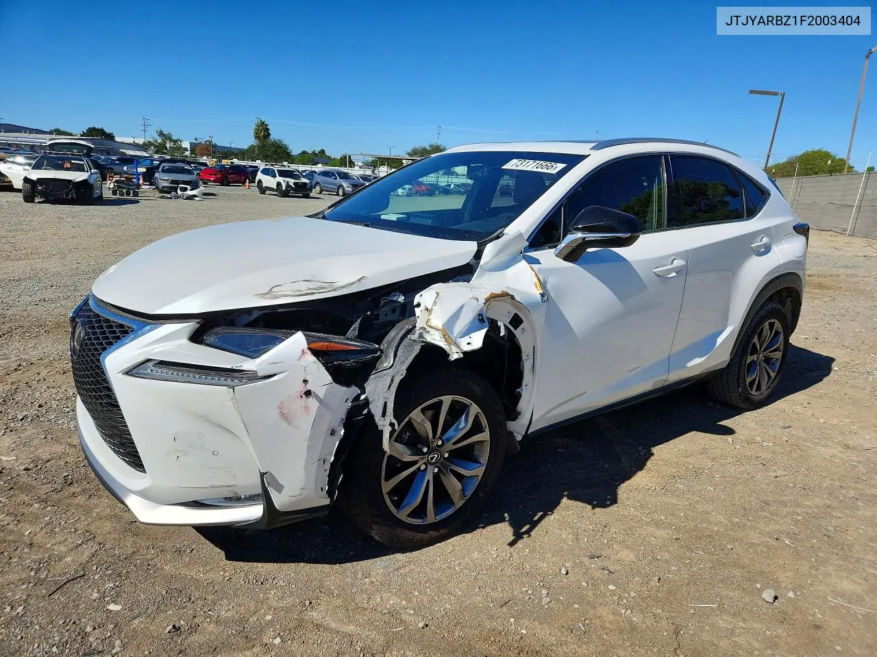 JTJYARBZ1F2003404 Lexus NX 2015 — повреждение Передняя часть, фото до ремонта