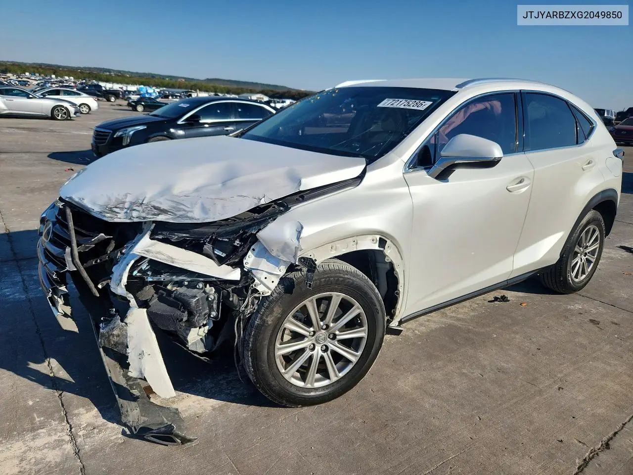 2016 Lexus Nx 200T Base VIN JTJYARBZXG2049850 фото 1