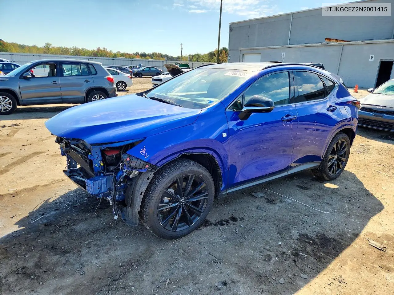 2022 Lexus Nx 350 VIN JTJKGCEZ2N2001415 фото 1