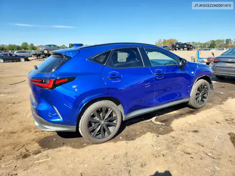 2022 Lexus Nx 350 VIN JTJKGCEZ2N2001415 фото 3