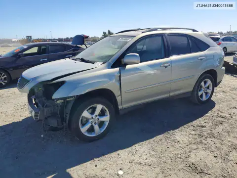 JTJHA31U340041888 — 2004 Lexus RX, Передняя часть, фото до ремонта