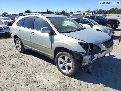 JTJHA31U340041888 — 2004 Lexus RX, фото 4 с аукциона Copart, Передняя часть