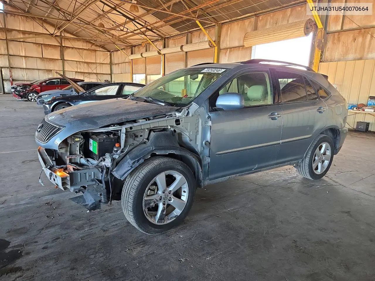 JTJHA31U540070664 Lexus RX 2004 — повреждение Передняя часть, фото до ремонта