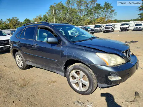 2006 Lexus Rx 330 VIN 2T2HA31U76C098828 фото 4