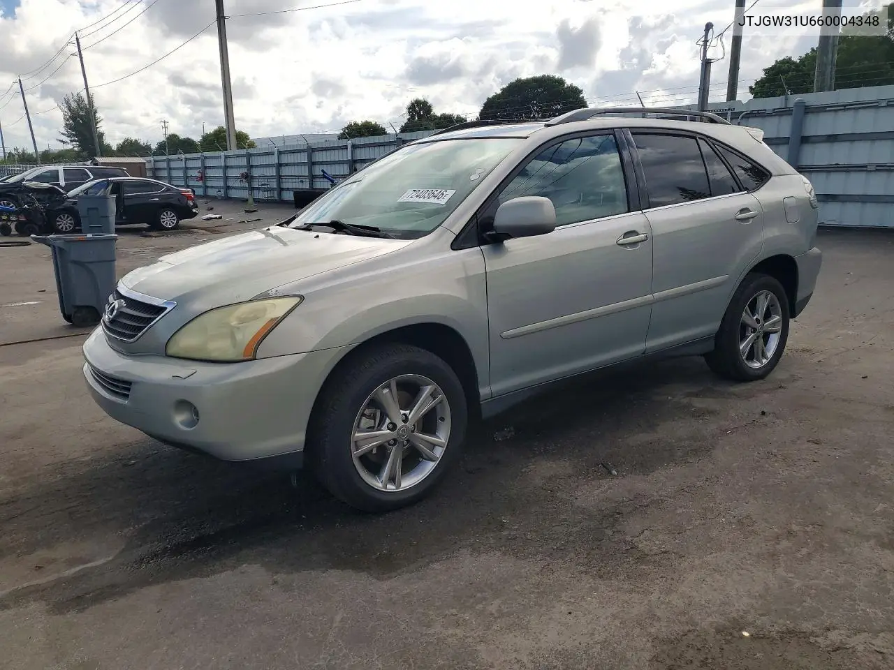 2006 Lexus Rx 400 VIN JTJGW31U660004348 фото 1