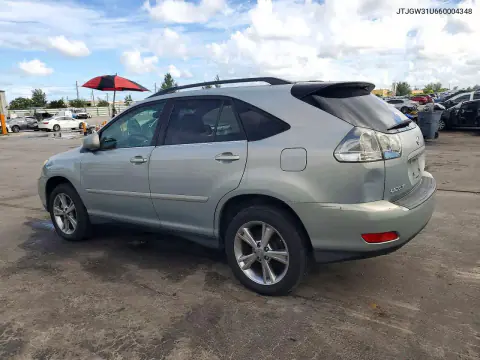 2006 Lexus Rx 400 VIN JTJGW31U660004348 фото 2