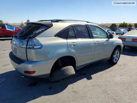 JTJHA31U860100789 — 2006 Lexus RX, фото 3 с аукциона Copart, Задняя часть