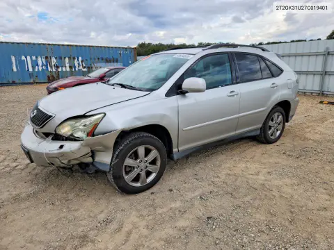 2T2GK31U27C019401 — 2007 Lexus RX, Передняя часть, фото до ремонта