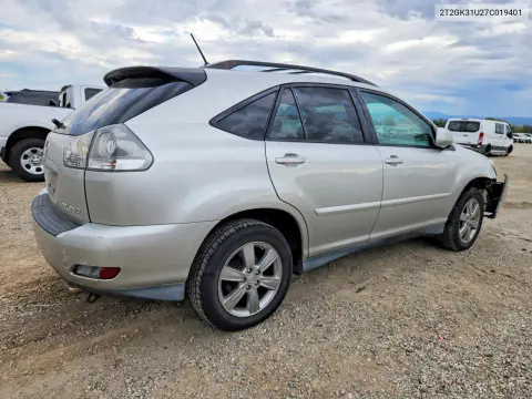 2007 Lexus Rx 350 VIN 2T2GK31U27C019401 фото 3