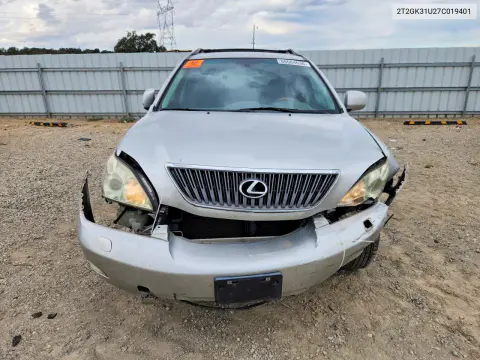 2007 Lexus Rx 350 VIN 2T2GK31U27C019401 фото 5