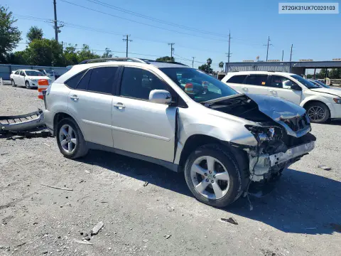 2007 Lexus Rx 350 VIN 2T2GK31UX7C020103 фото 4