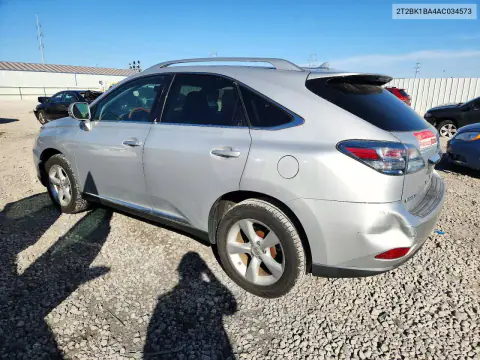 2010 Lexus Rx 350 VIN 2T2BK1BA4AC034573 фото 2