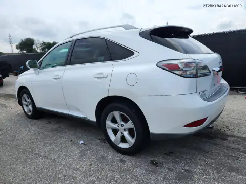 2010 Lexus Rx 350 VIN 2T2BK1BA2AC011809 фото 2