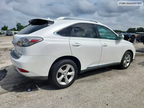 2010 Lexus Rx 350 VIN 2T2BK1BA2AC011809 фото 3