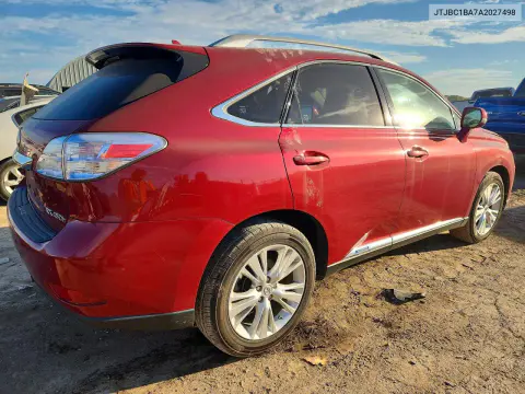 2010 Lexus Rx 450H VIN JTJBC1BA7A2027498 фото 3