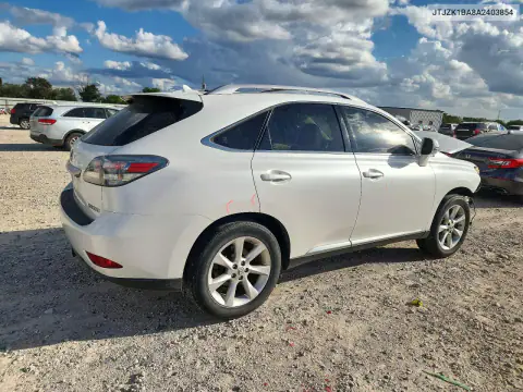 JTJZK1BA8A2403854 — 2010 Lexus RX, фото 3 с аукциона Copart, Передняя часть