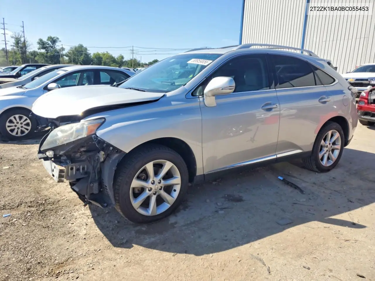 2T2ZK1BA0BC055453 Lexus RX 2011 — повреждение Передняя часть, фото до ремонта