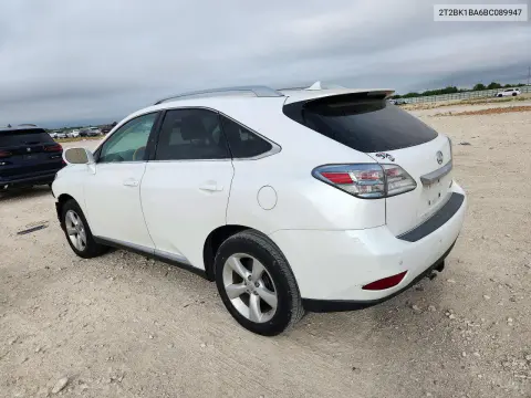 2011 Lexus Rx 350 VIN 2T2BK1BA6BC089947 фото 2