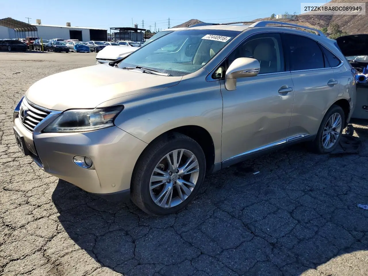 2T2ZK1BA8DC089949 Lexus RX 2013 — повреждение Мелкие вмятины и царапины, фото до ремонта